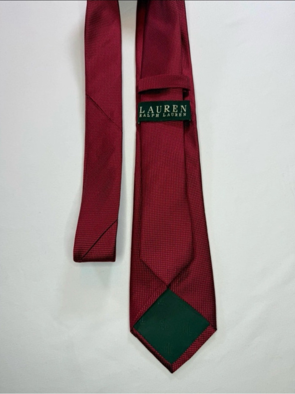 Lauren Ralph Lauren Deep Red
Burgundy Geometric Micro-Pattern
Silk Tie